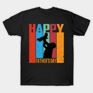 Happy Fathers Day, Dad, Papa, Father,Daddy,Retro T-Shirt